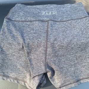 Fleo Women's Heathered Gray Athletic Shorts